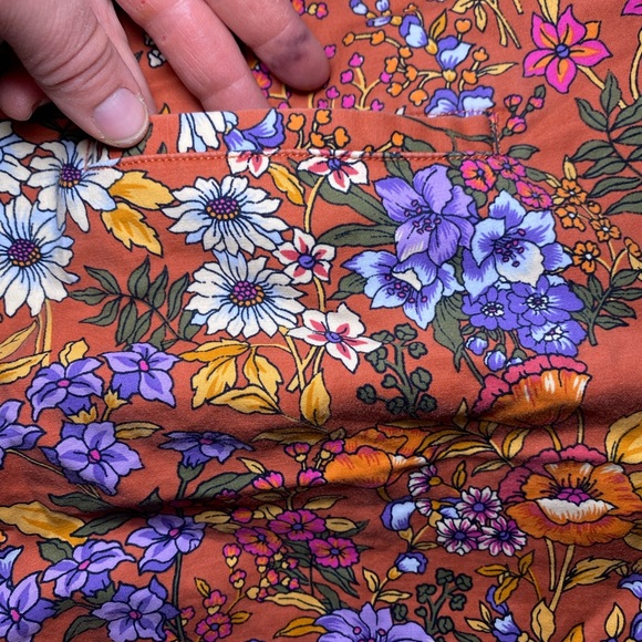 EUC Anthropologie Maeve Floral Wide Leg High Waisted Cropped Pants - Picture 12 of 16